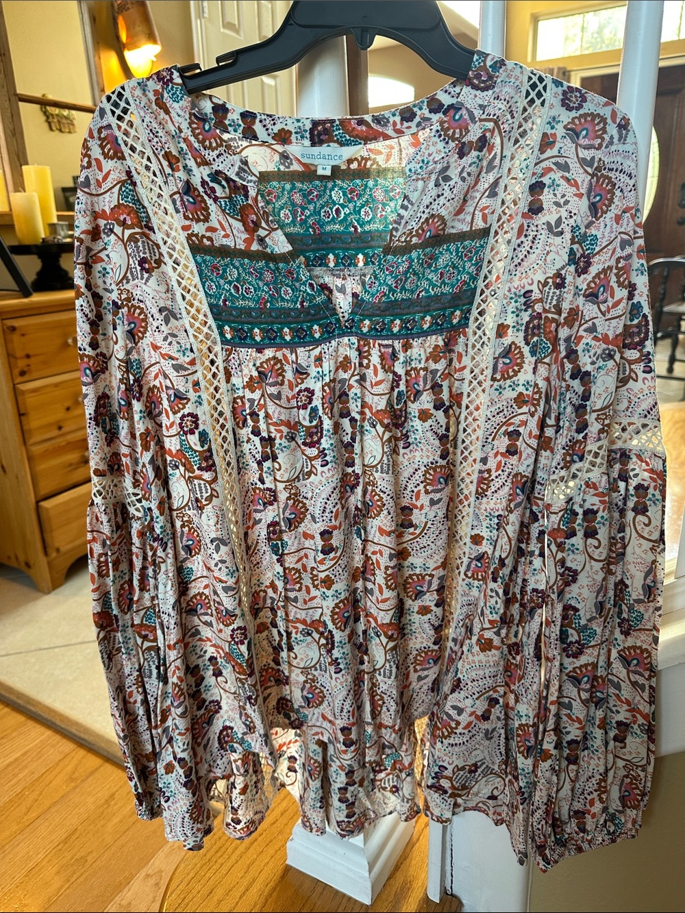 Sundance high low blouse.